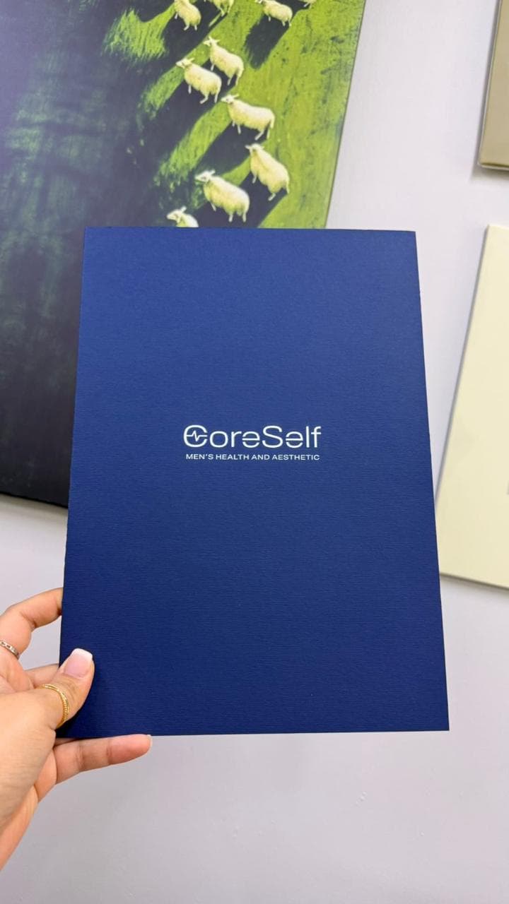 Синяя фирменная папка CoreSelf формата А4